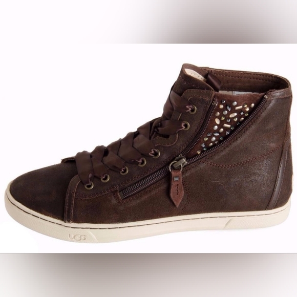 UGG BLANEY CHOCOLATE SNEAKERS SIZE 9.5 - Picture 2 of 16
